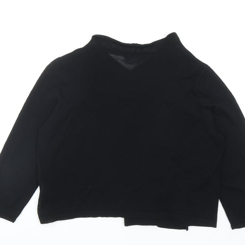 Marks and Spencer Womens Black V-Neck Viscose Cardigan Jumper Size 16