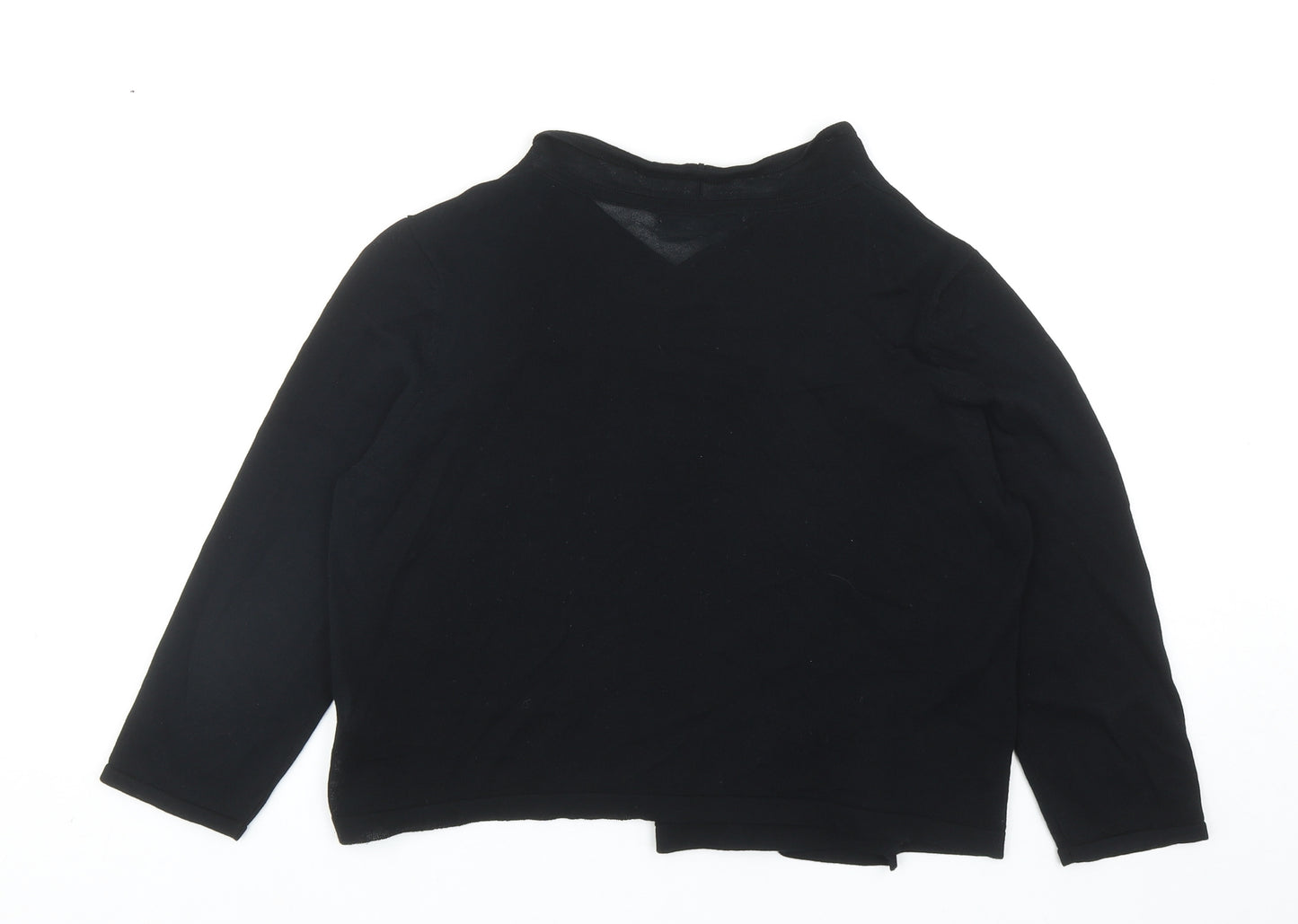 Marks and Spencer Womens Black V-Neck Viscose Cardigan Jumper Size 16
