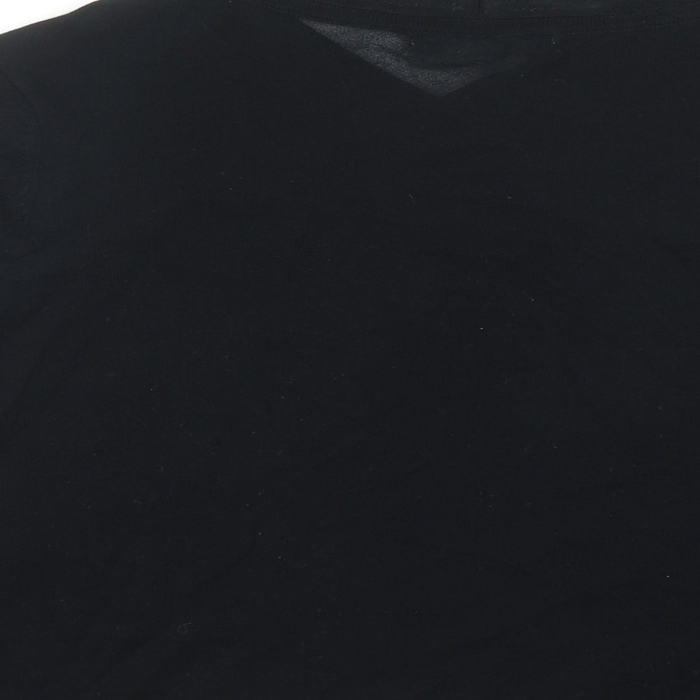 Marks and Spencer Womens Black V-Neck Viscose Cardigan Jumper Size 16