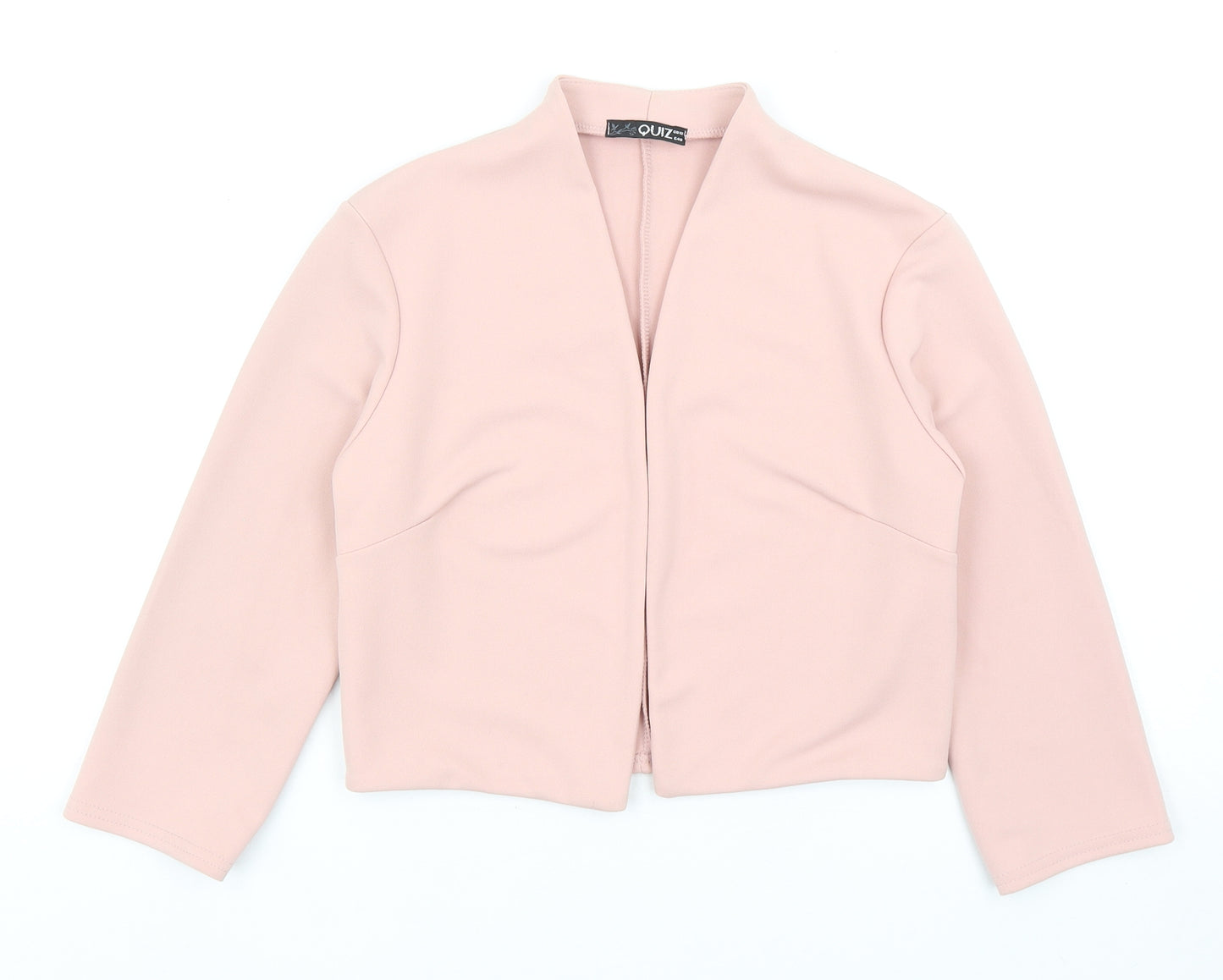 Quiz Womens Pink Polyester Jacket Blazer Size 12