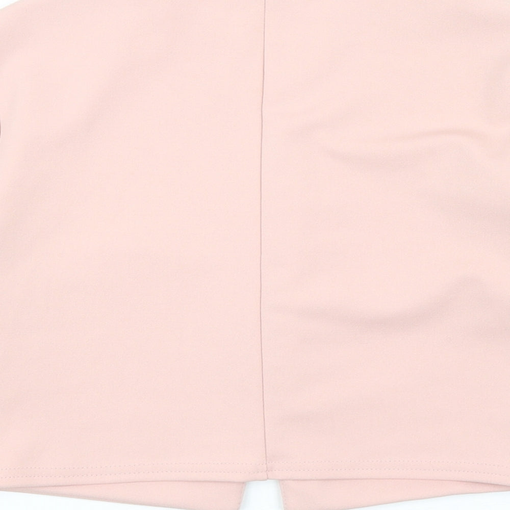 Quiz Womens Pink Polyester Jacket Blazer Size 12