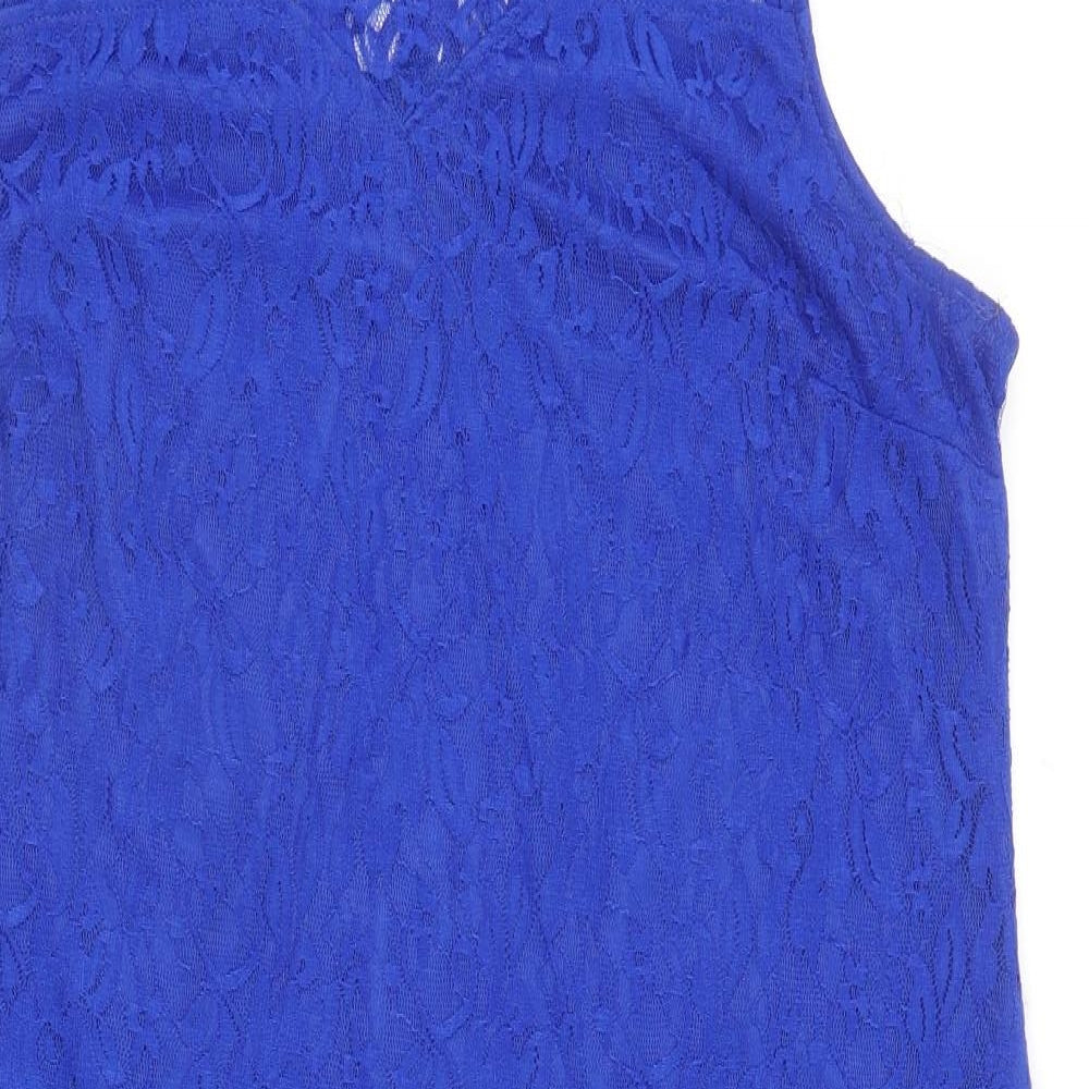 So Fabulous Womens Blue Polyester Shift Size 20 Boat Neck Pullover