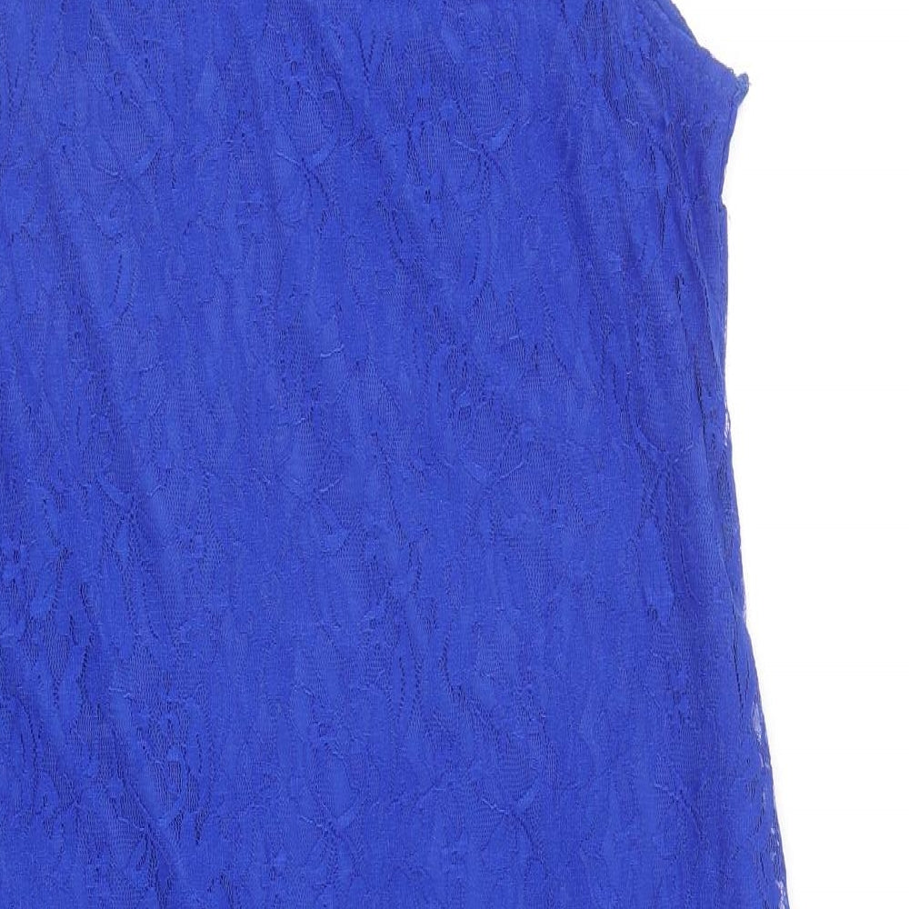 So Fabulous Womens Blue Polyester Shift Size 20 Boat Neck Pullover