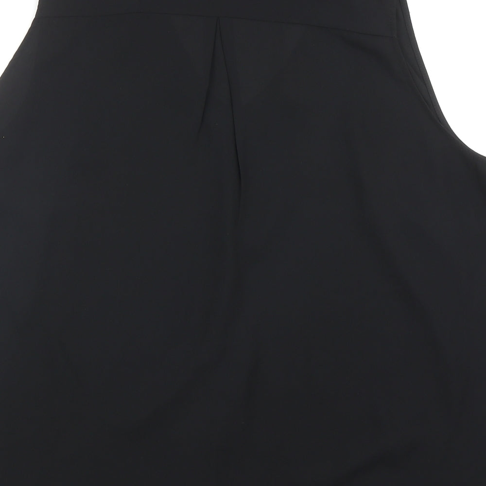 Preworn Womens Black Polyester Basic Tank Size 20 V-Neck