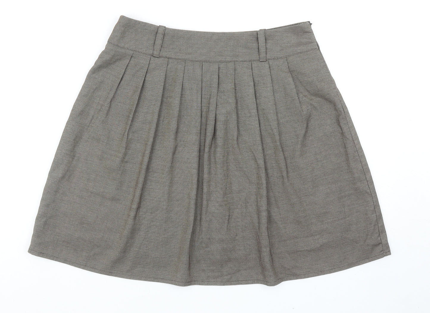 Iora Womens Brown Polyester Mini Skirt Size L Zip