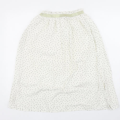 Sweewe Womens White Geometric Viscose A-Line Skirt Size S