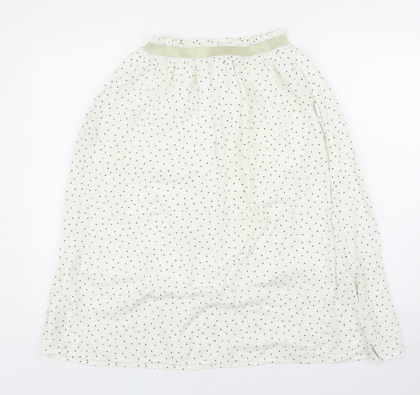 Sweewe Womens White Geometric Viscose A-Line Skirt Size S