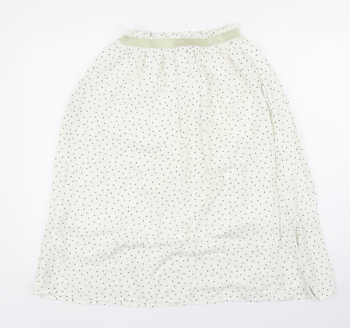 Sweewe Womens White Geometric Viscose A-Line Skirt Size S