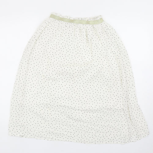 Sweewe Womens White Geometric Viscose A-Line Skirt Size S