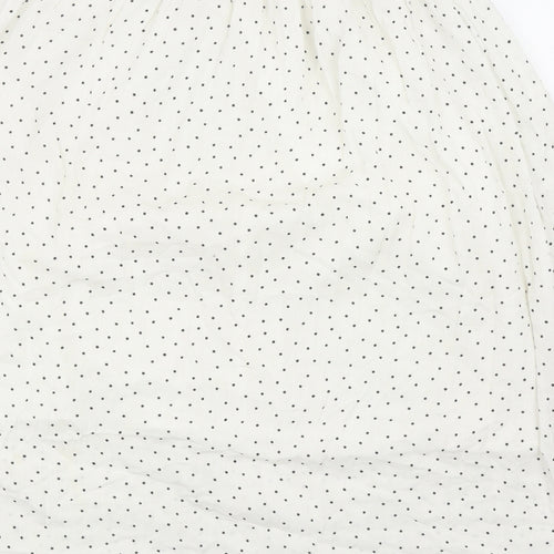 Sweewe Womens White Geometric Viscose A-Line Skirt Size S