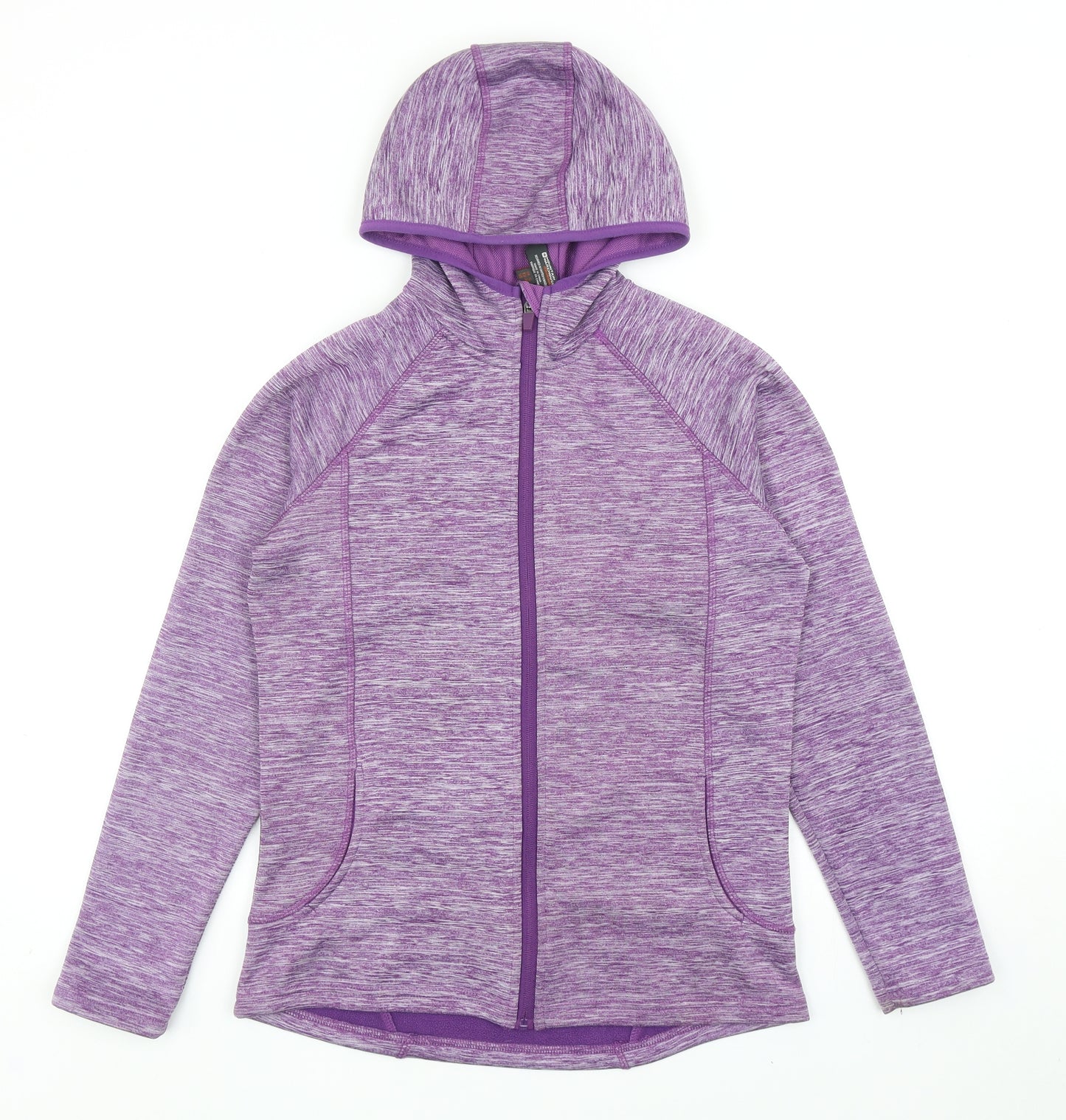 Mountain Warehouse Womens Purple Polyester Full Zip Hoodie Size 12 Zip