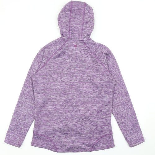 Mountain Warehouse Womens Purple Polyester Full Zip Hoodie Size 12 Zip