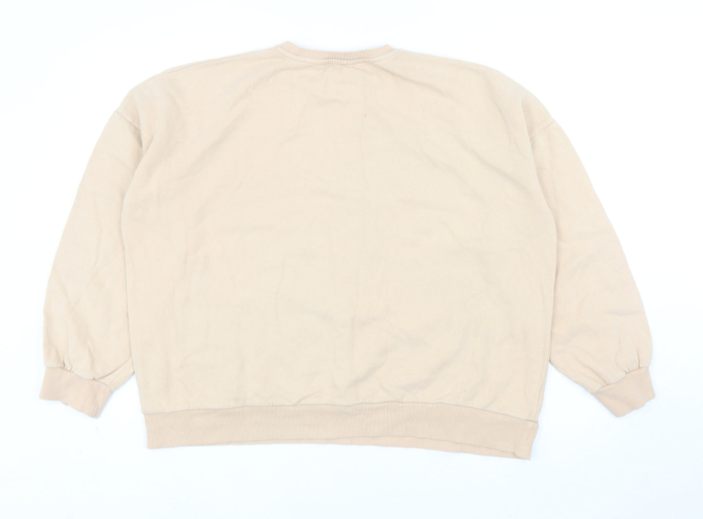 F&F Womens Beige Cotton Pullover Sweatshirt Size 16 Pullover - Paris Milan