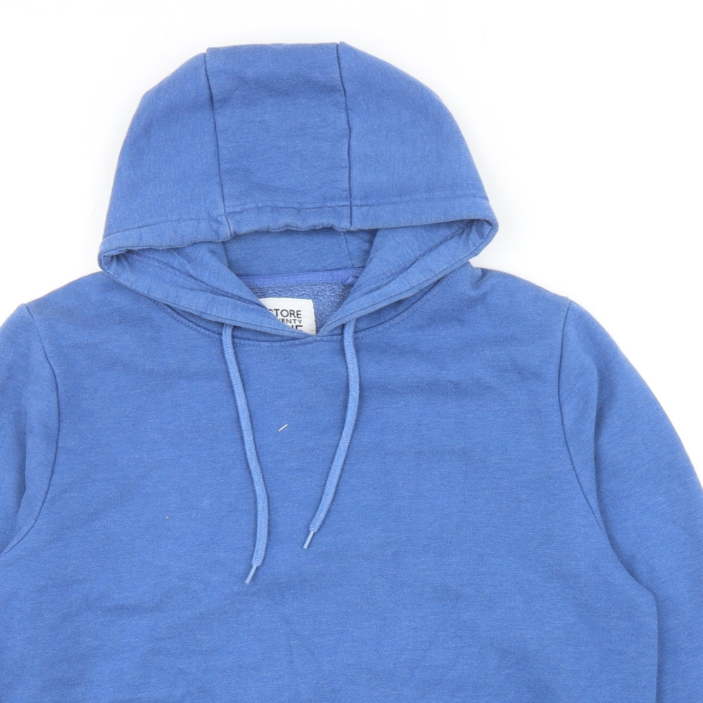 Store Twenty One Womens Blue Cotton Pullover Hoodie Size M Pullover