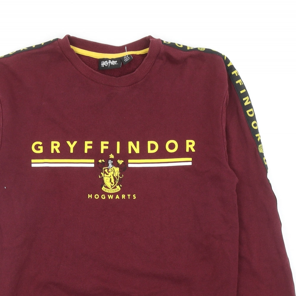 Primark Womens Red Cotton Pullover Sweatshirt Size XS Pullover - Harry Potter Gryffindor