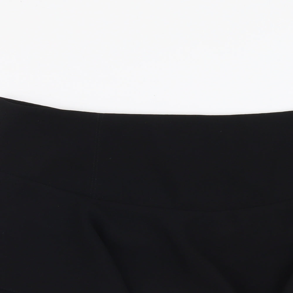 Zara Womens Black Polyester Hot Pants Shorts Size M L3 in Regular Zip