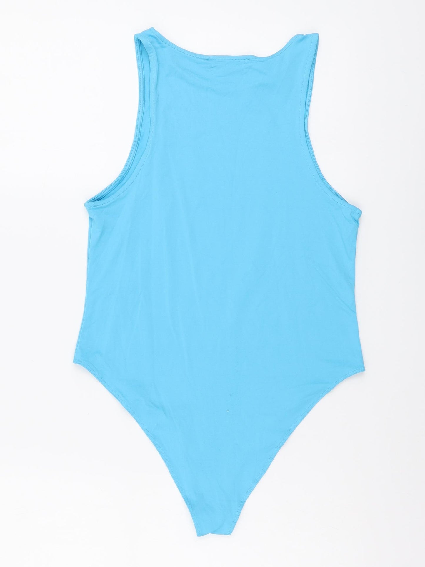 Primark Womens Blue Polyester Bodysuit One-Piece Size M Snap