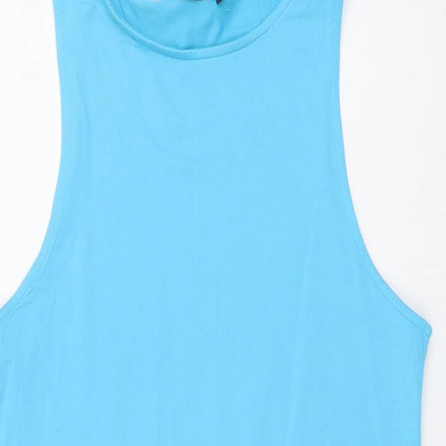 Primark Womens Blue Polyester Bodysuit One-Piece Size M Snap