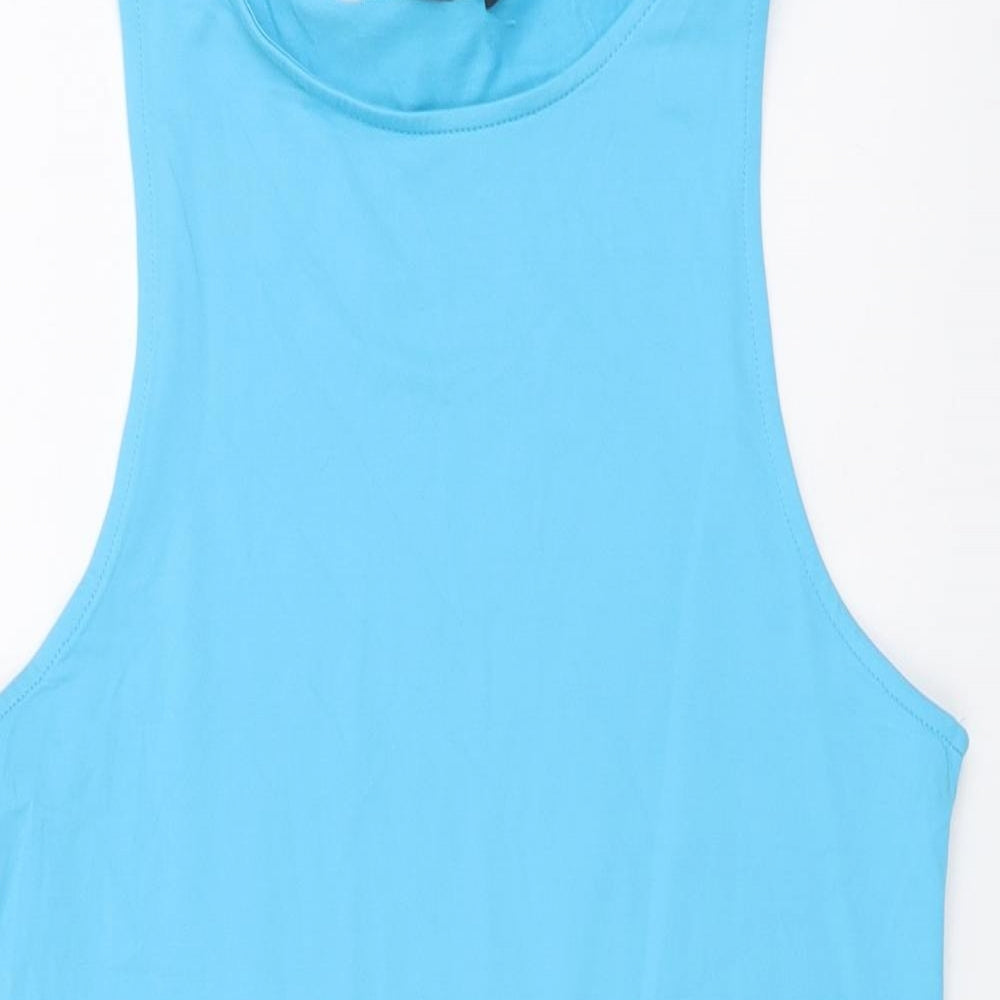 Primark Womens Blue Polyester Bodysuit One-Piece Size M Snap