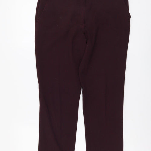 H&M Womens Purple Polyester Trousers Size L L26 in Regular Button
