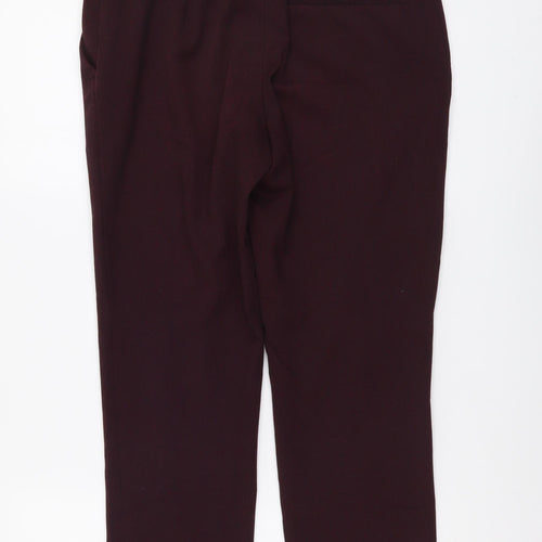H&M Womens Purple Polyester Trousers Size L L26 in Regular Button
