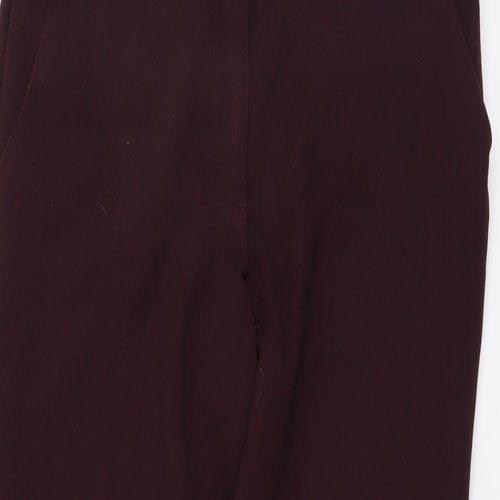 H&M Womens Purple Polyester Trousers Size L L26 in Regular Button