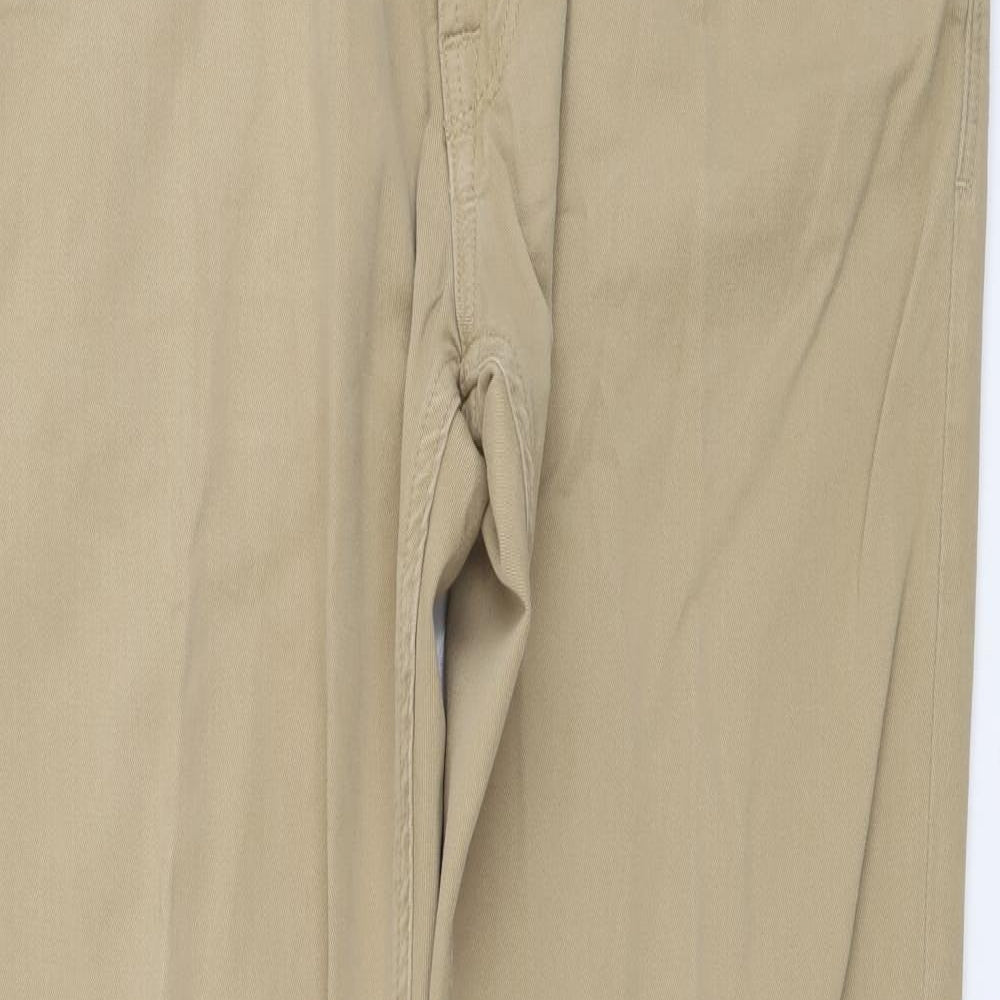 Zara Mens Beige Cotton Skinny Jeans Size 34 in L32 in Regular Button