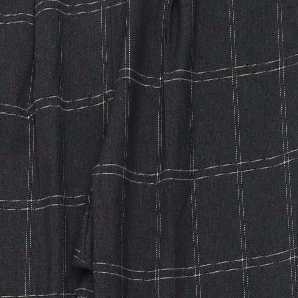 Primark Womens Green Geometric Polyester Trousers Size 18 L27 in Regular Button