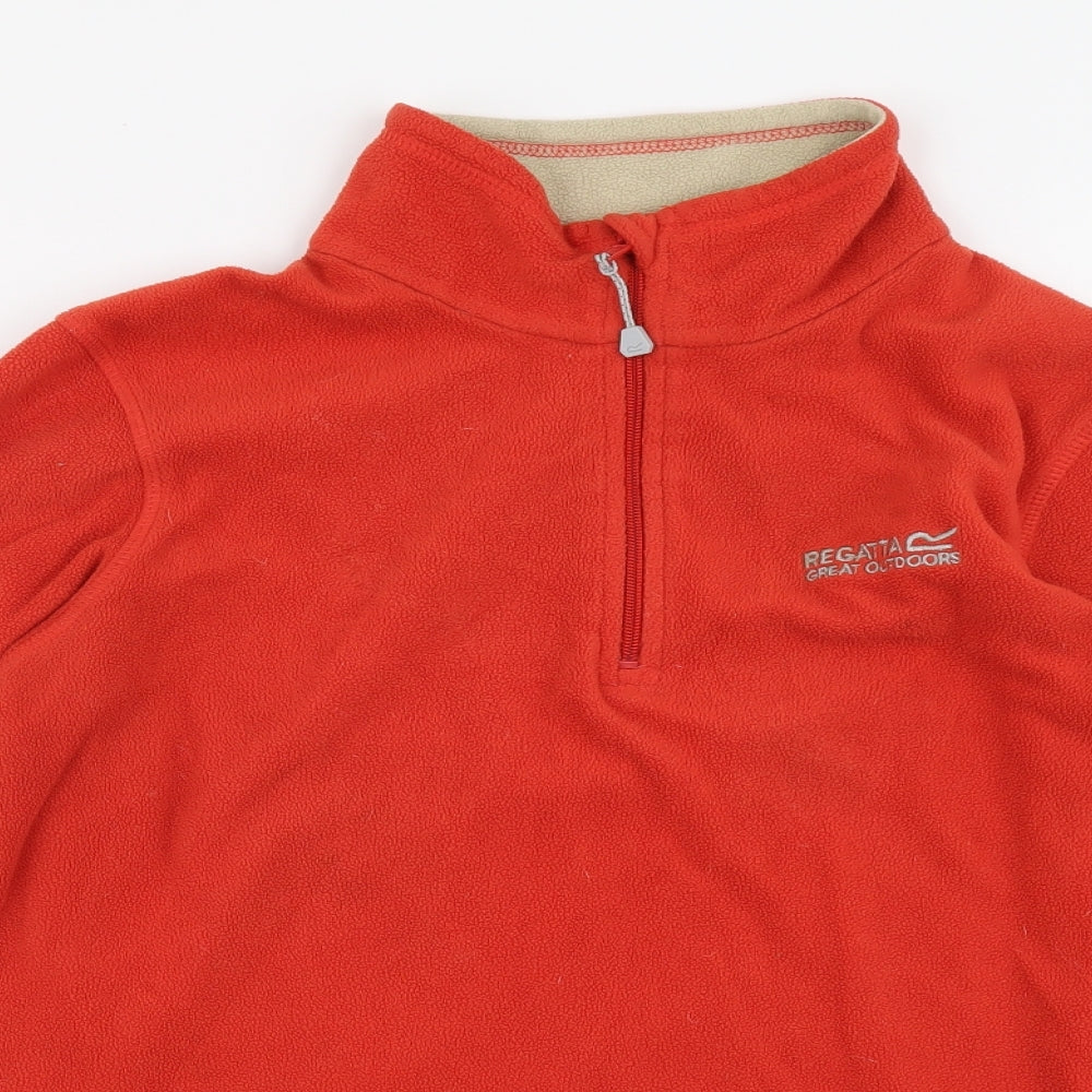 Regatta Womens Orange Polyester Pullover Sweatshirt Size 8 Zip