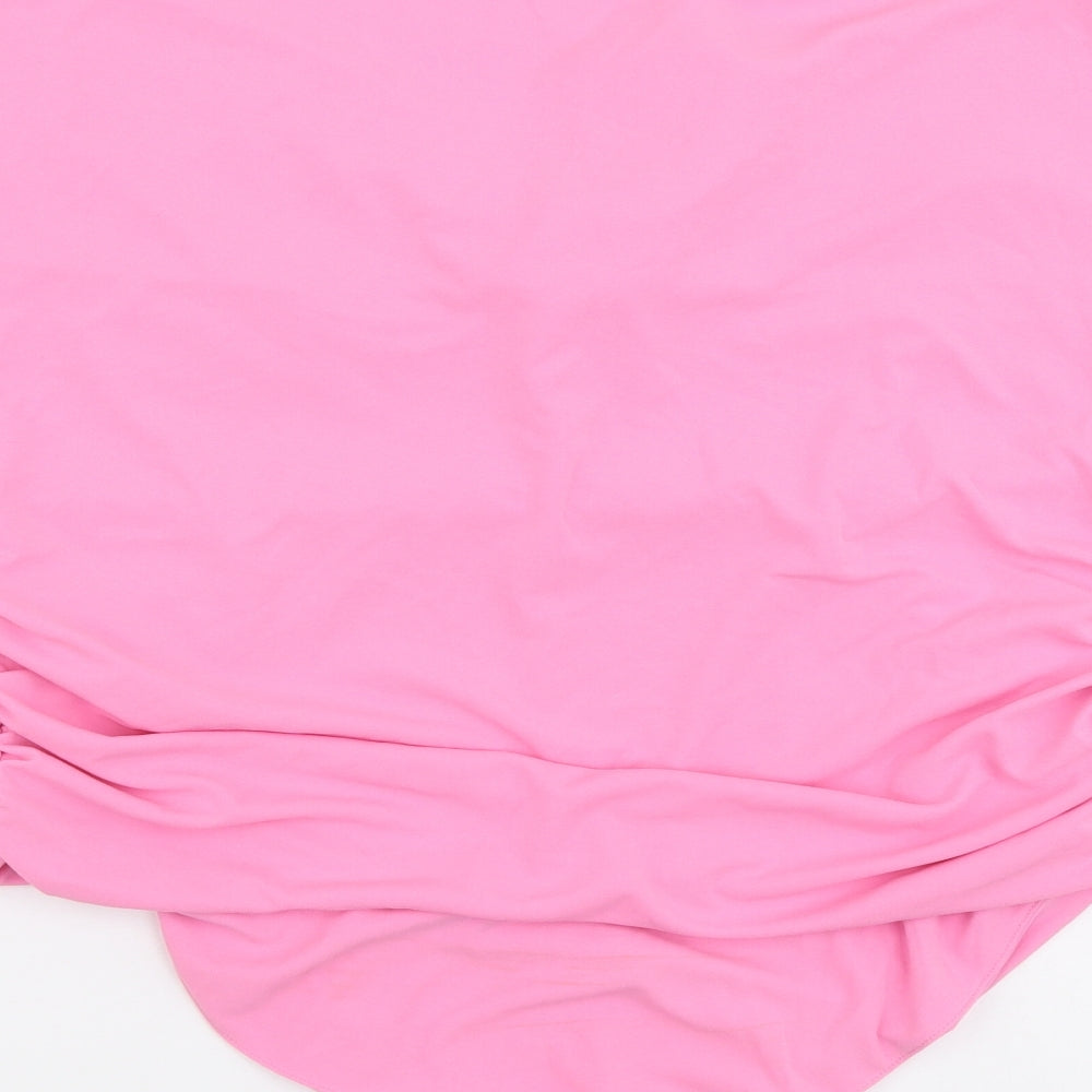 Zara Womens Pink Polyester Basic Tank Size 2XL Square Neck