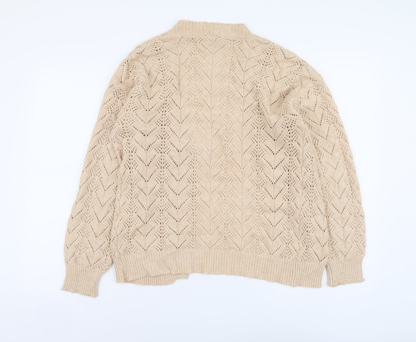Peacocks Womens Beige V-Neck Viscose Cardigan Jumper Size S