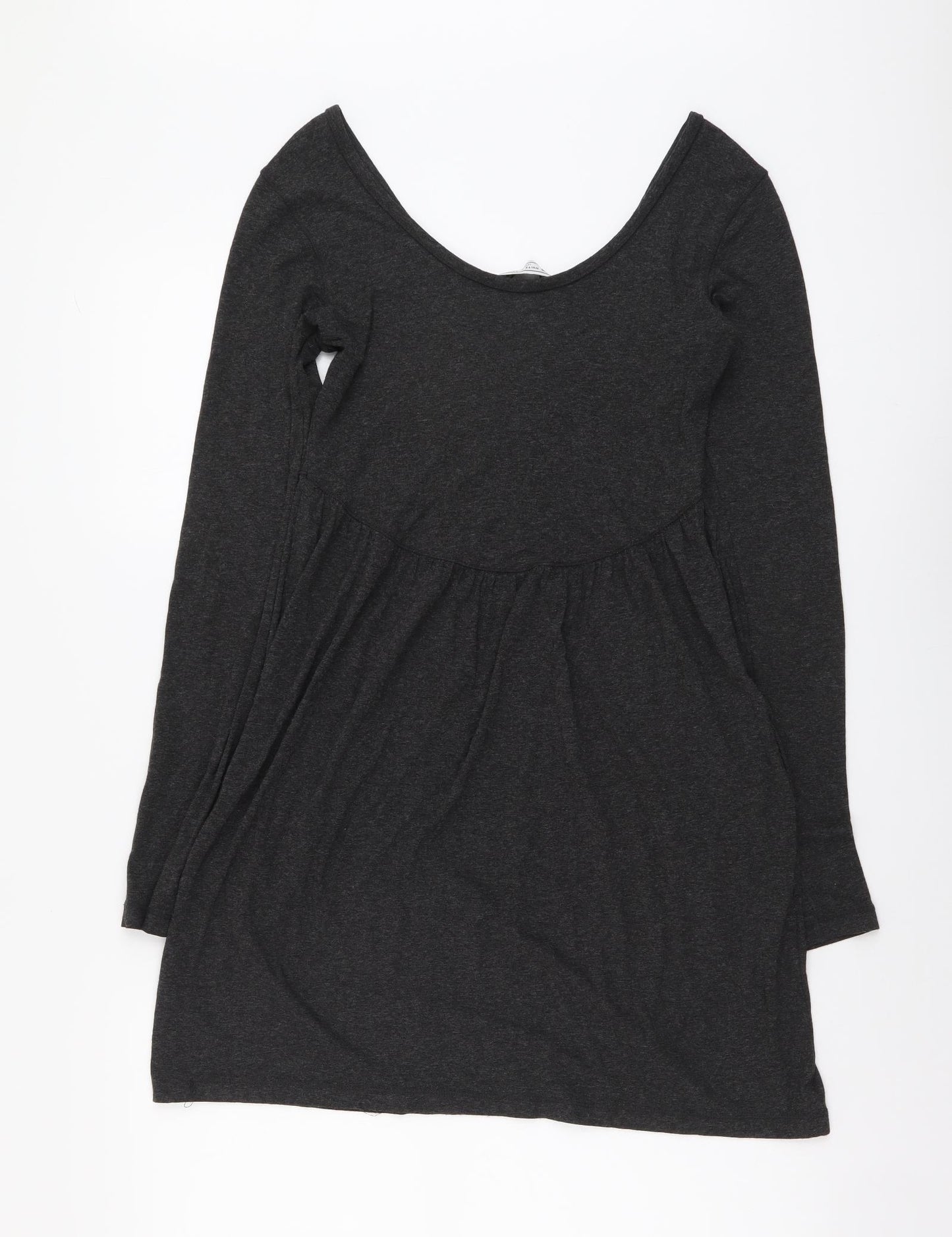 The White Company Womens Grey Viscose Mini Size S V-Neck Pullover