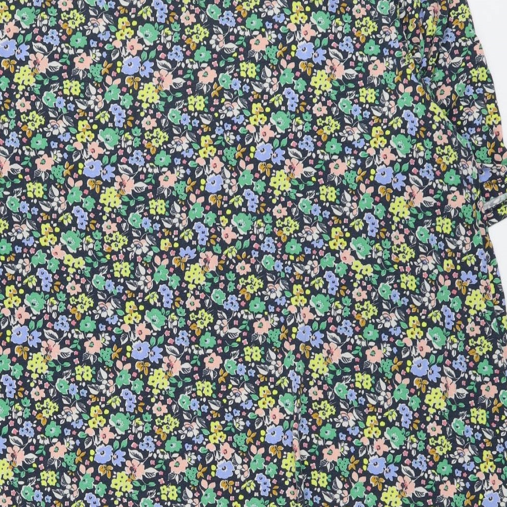 TU Womens Multicoloured Floral Viscose Basic Blouse Size 22 Round Neck