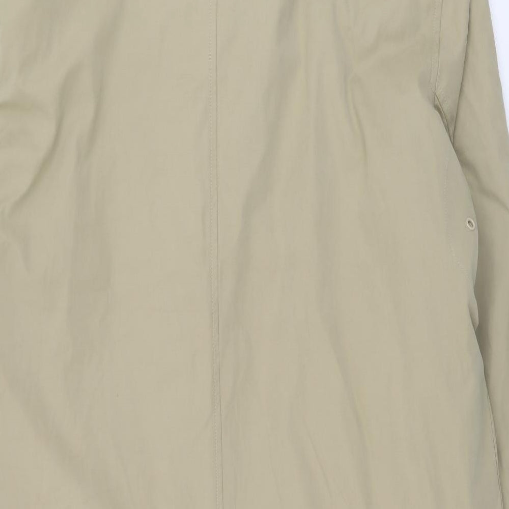 Henley & Knight Mens Beige Trench Coat Coat Size XL Button