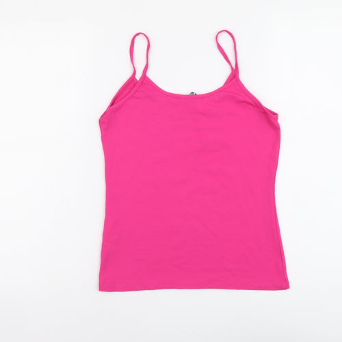 Zara Womens Pink Polyamide Camisole Tank Size M Scoop Neck