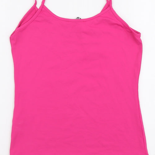 Zara Womens Pink Polyamide Camisole Tank Size M Scoop Neck