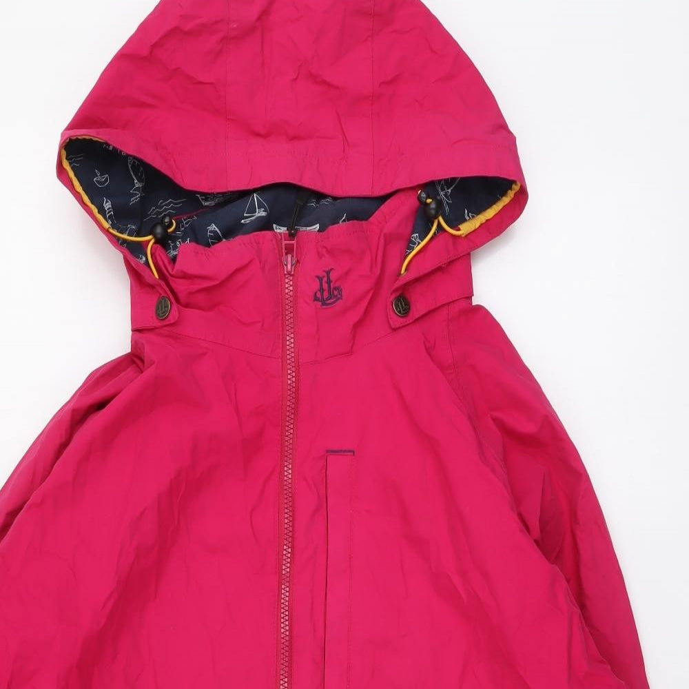 Lazy Jacks Womens Pink Windbreaker Coat Size L Zip