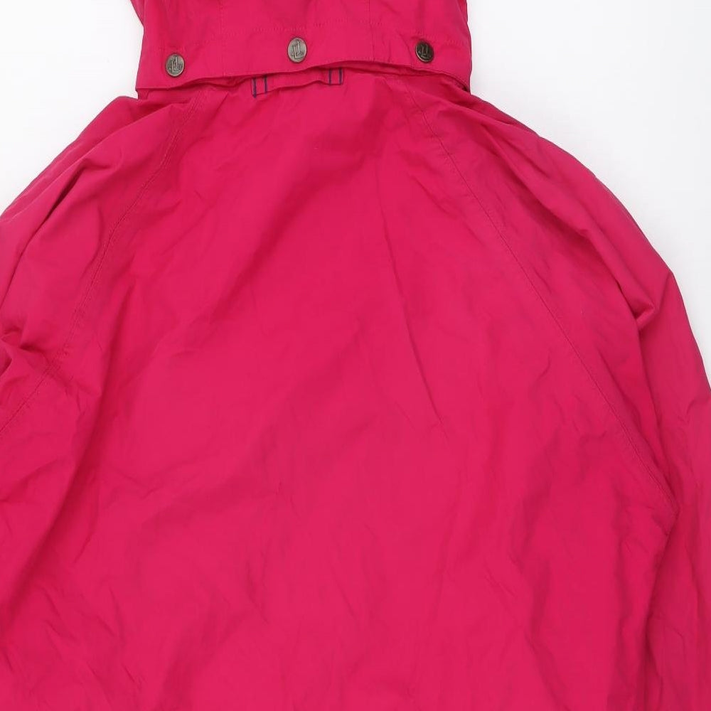 Lazy Jacks Womens Pink Windbreaker Coat Size L Zip