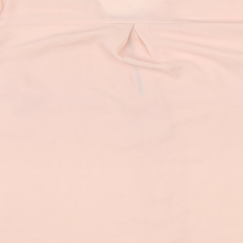 Papaya Womens Pink Polyester Basic Blouse Size 12 V-Neck
