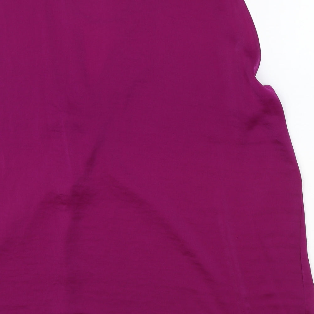 Marks and Spencer Womens Purple Polyester Basic Tank Size 20 V-Neck