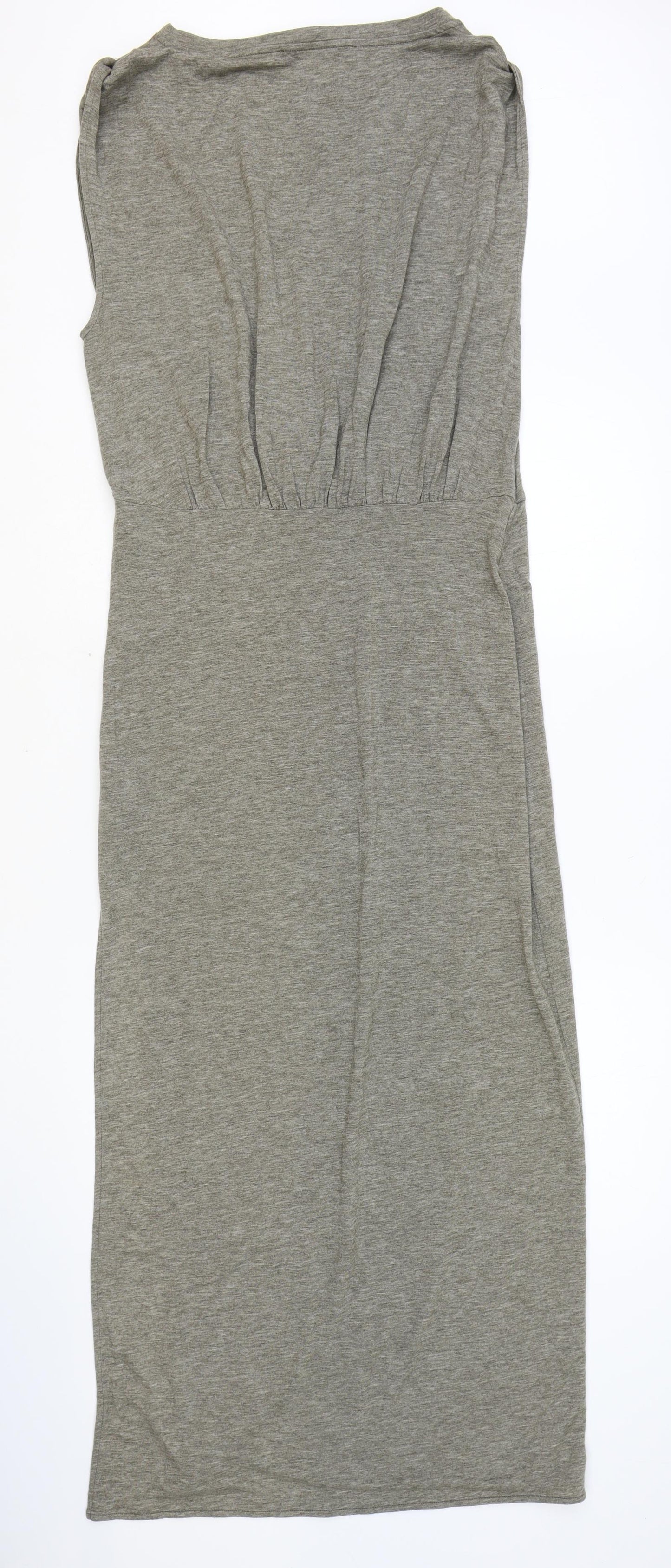 AllSaints Womens Brown Lyocell Bodycon Size 10 Round Neck Pullover