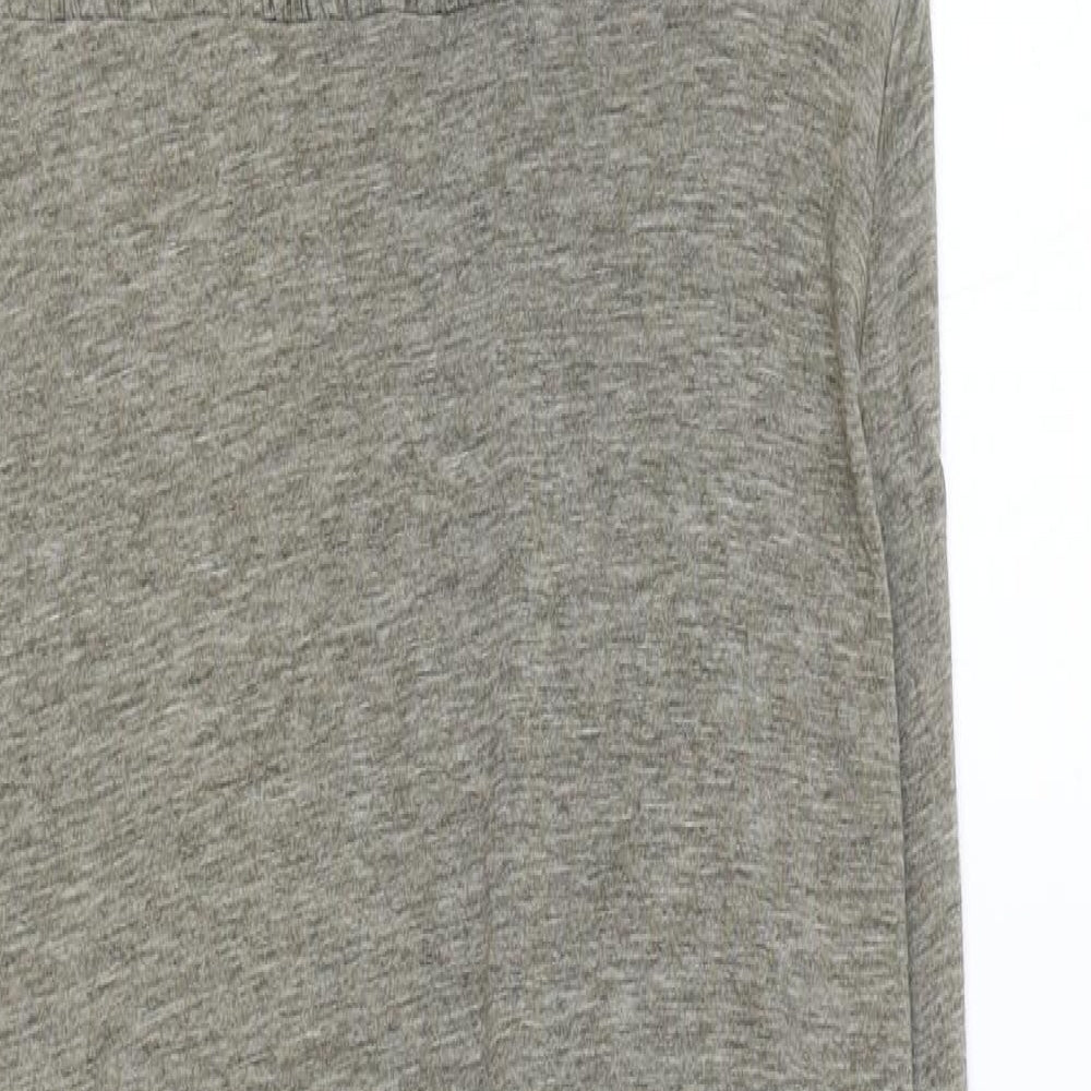 AllSaints Womens Brown Lyocell Bodycon Size 10 Round Neck Pullover