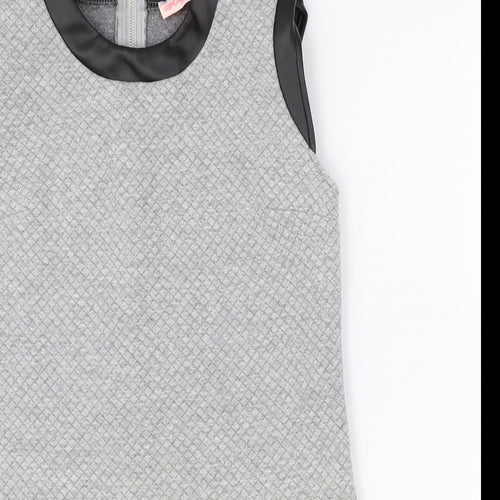 Kellylove Womens Grey Polyester Basic Tank Size S Round Neck