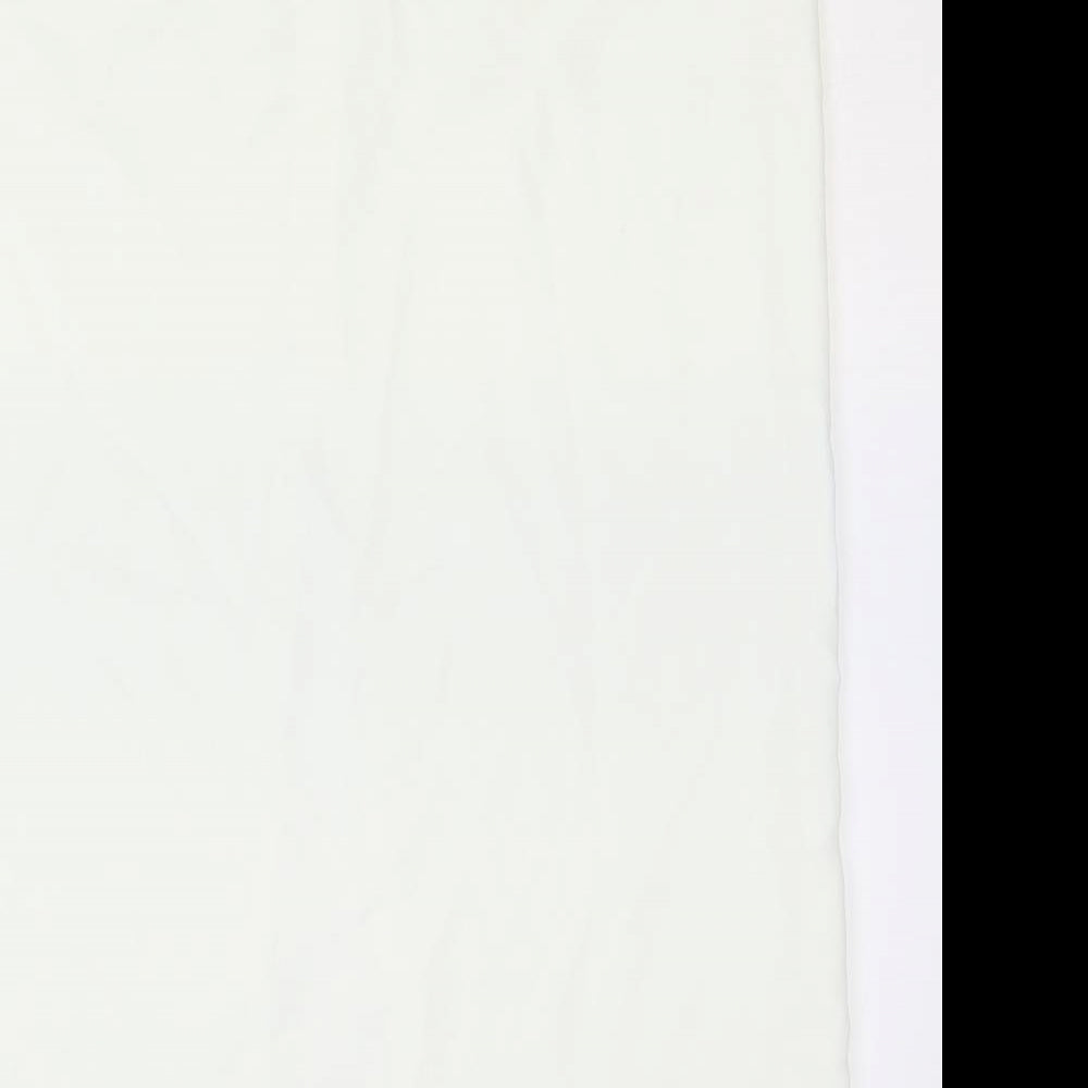 Zara Womens White Polyester Straight & Pencil Skirt Size L Zip