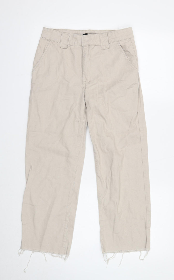 FOREVER 21 Womens Ivory Cotton Straight Jeans Size 26 in Regular Zip