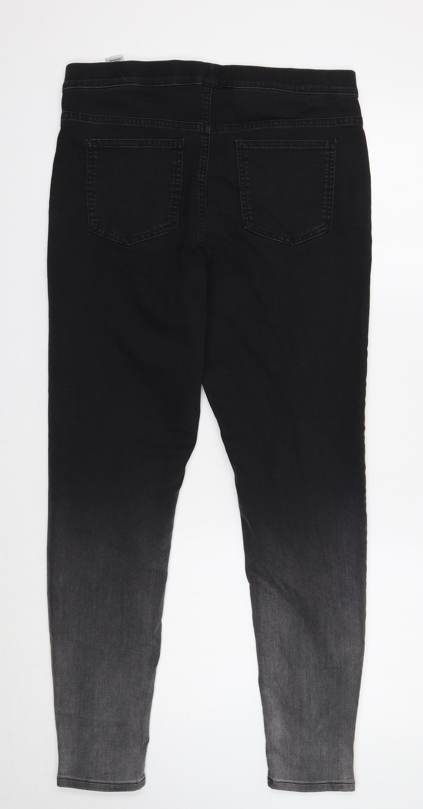 Marks and Spencer Womens Black Cotton Jegging Jeans Size 14 Regular