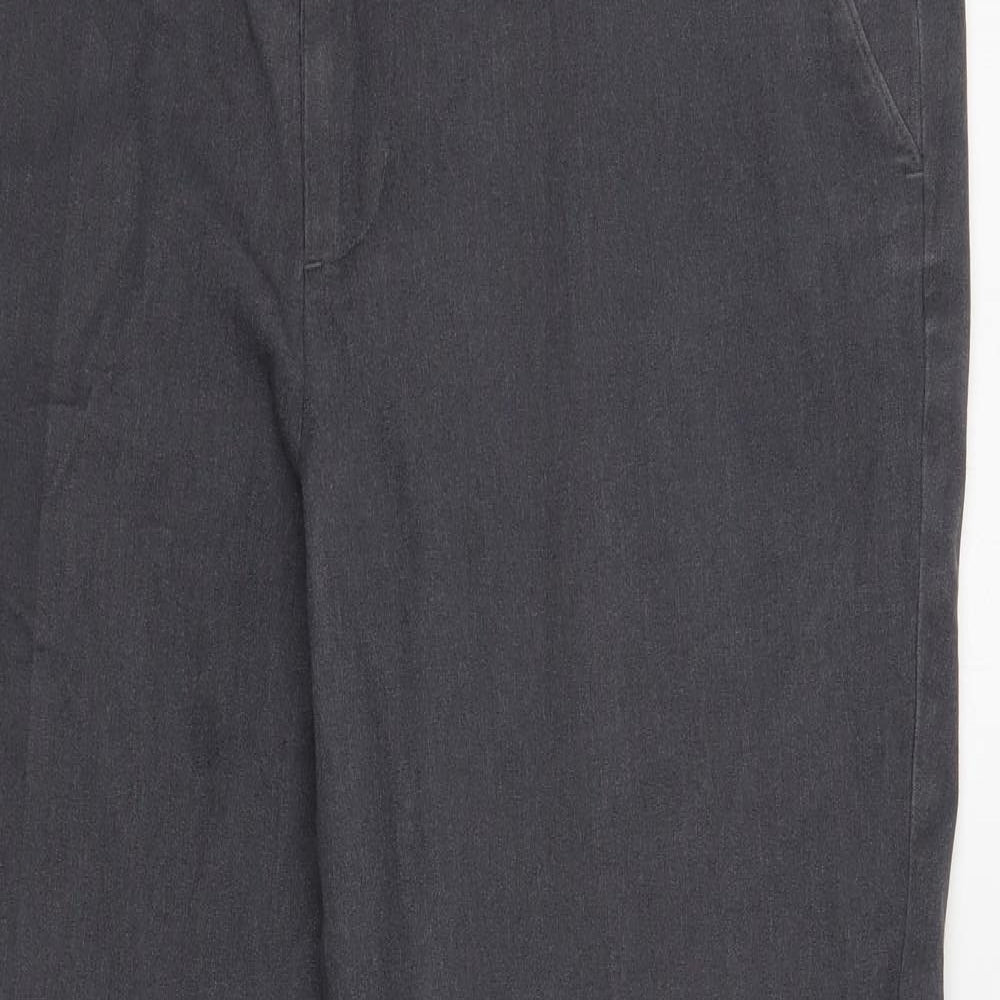 DOCKERS Mens Grey Cotton Straight Jeans Size 40 in L32 in Regular Zip