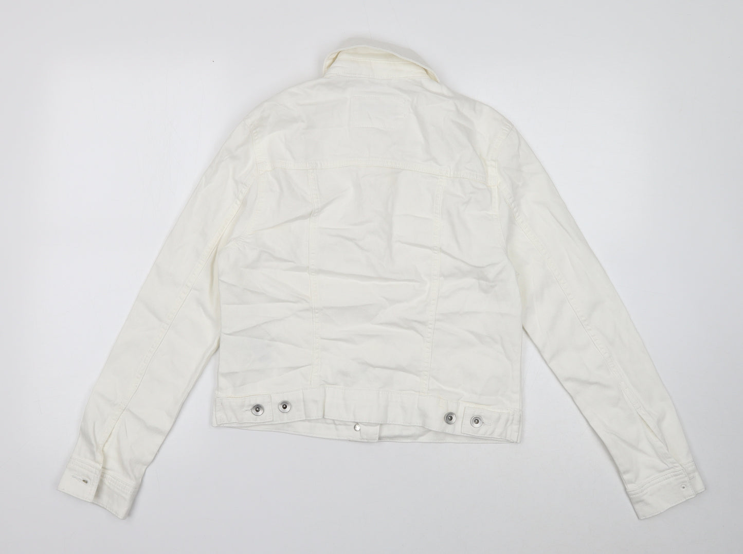Marks and Spencer Womens White Jacket Size 10 Button