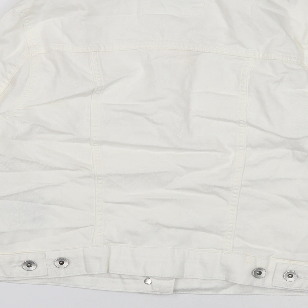 Marks and Spencer Womens White Jacket Size 10 Button