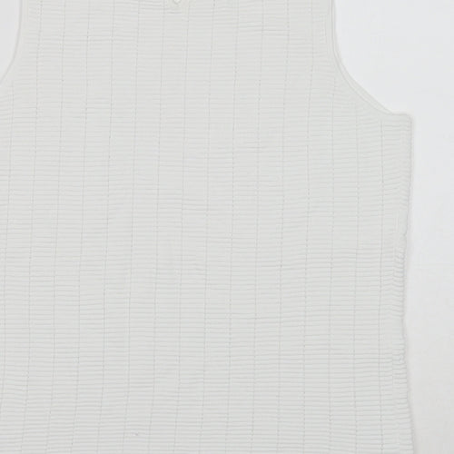 NEXT Womens White Round Neck Viscose Vest Jumper Size 16